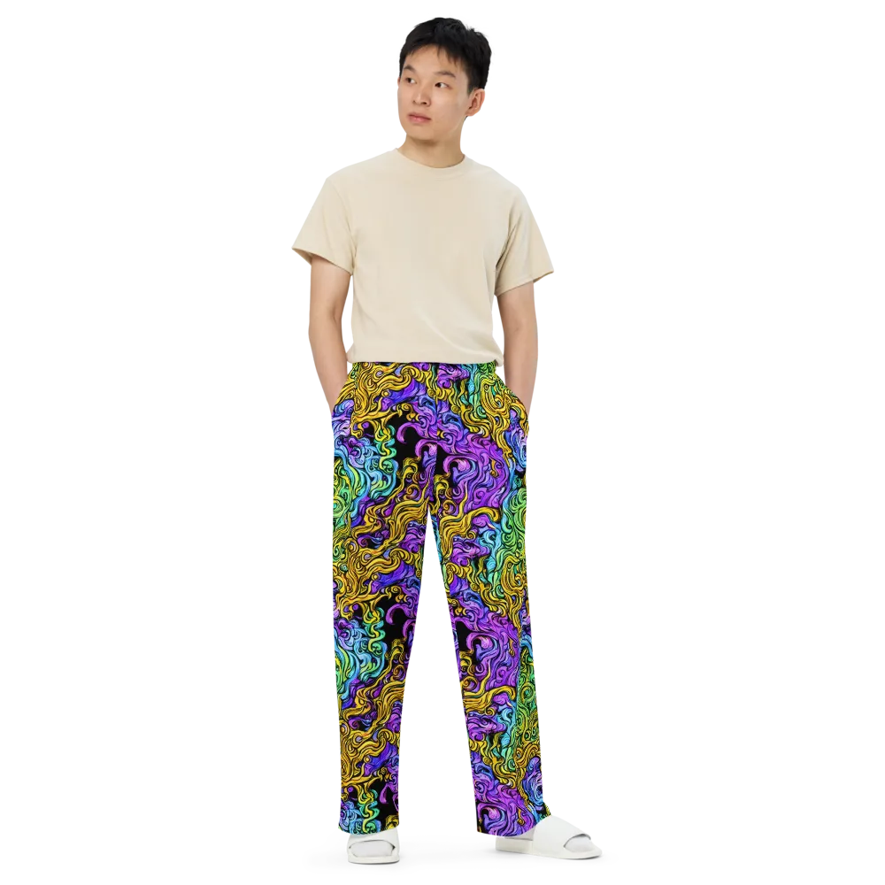 Electric Whorl on Wide-Leg Pants — Front