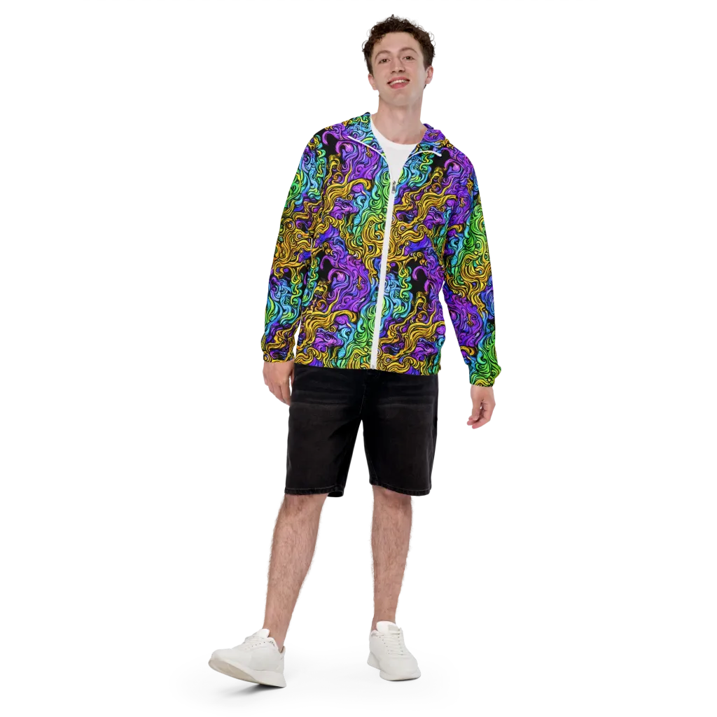 Electric Whorl on Men's Windbreaker — Front
