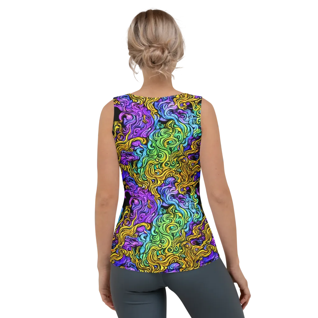 Electric Whorl on Women's Tank Top — Back
