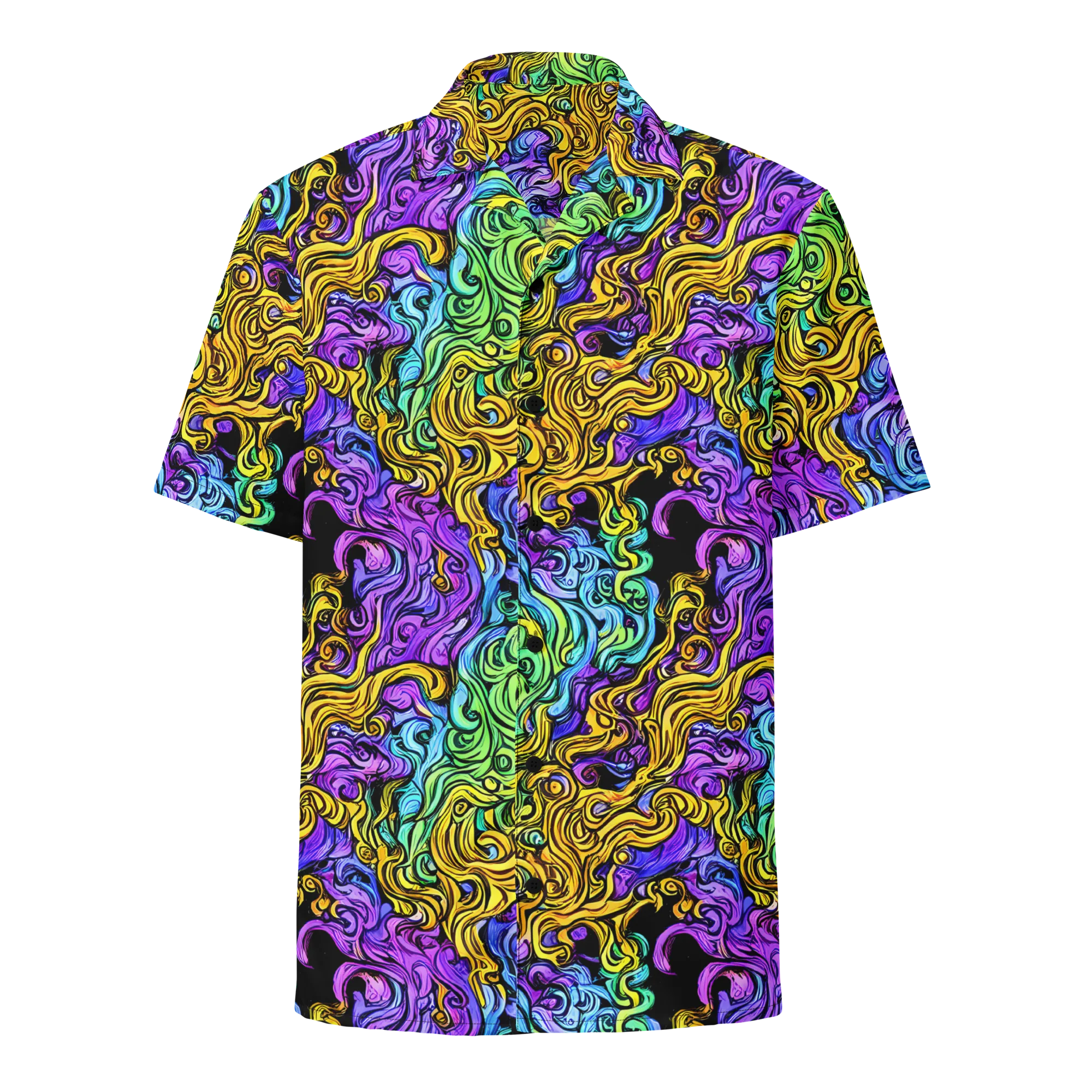 Electric Whorl on Button Shirt — Front