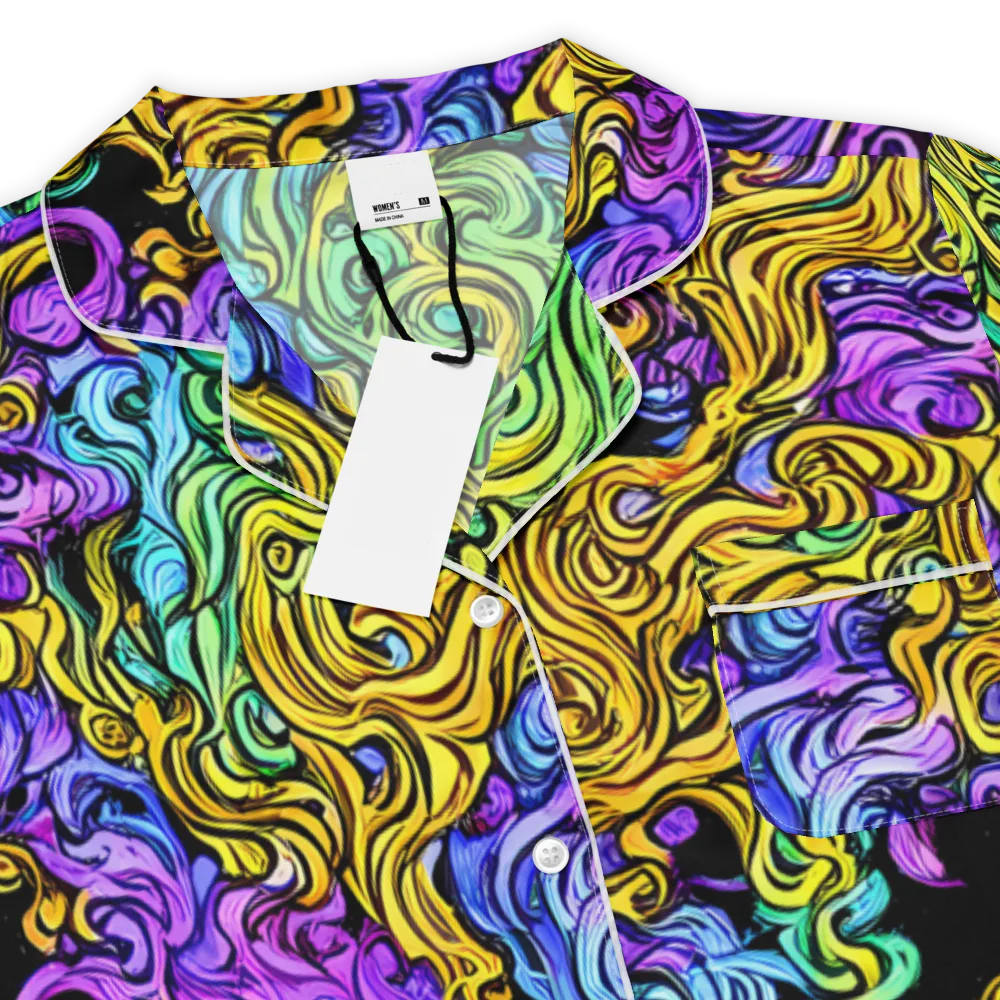 Electric Whorl on Women's Short Sleeve Pajama Top — Product details
