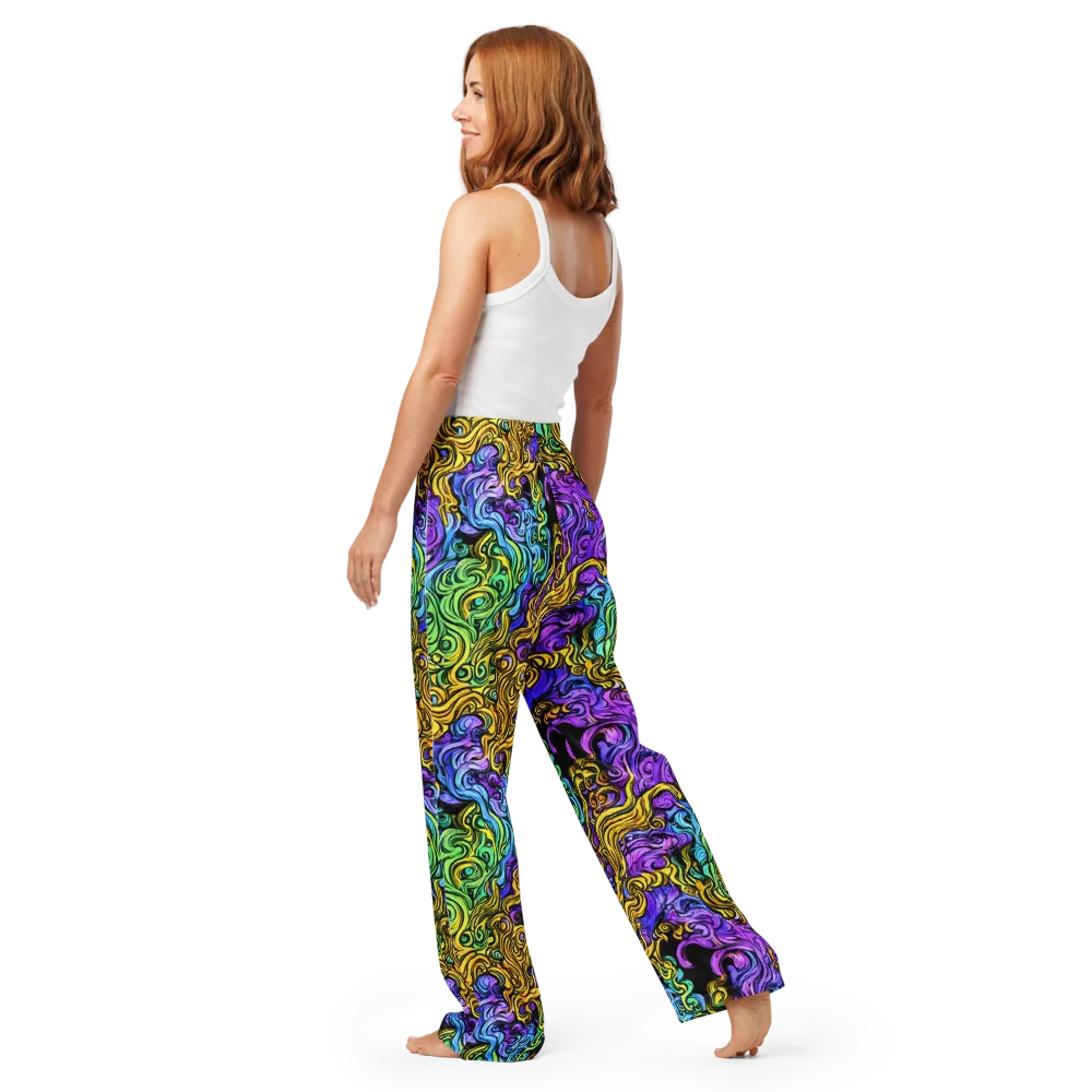Electric Whorl on Women's Pajama Pants — Back