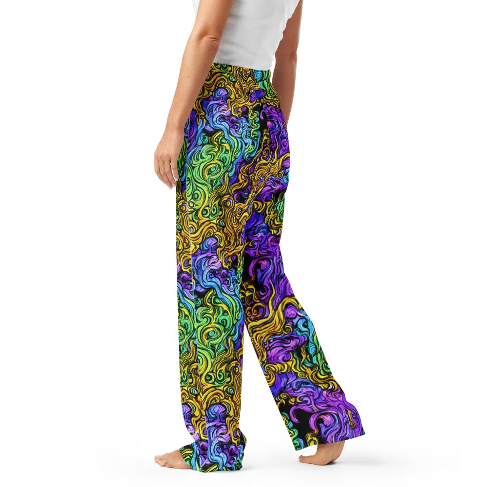 Electric Whorl on Women's Pajama Pants — Left
