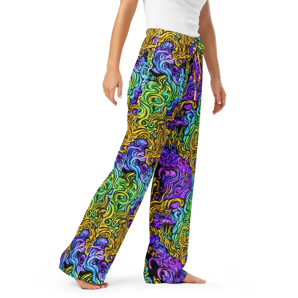 Electric Whorl on Women's Pajama Pants — Right Front