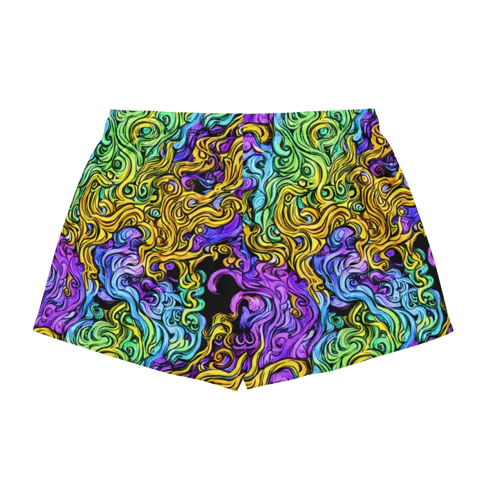 Electric Whorl on Women's Pajama Shorts — Back