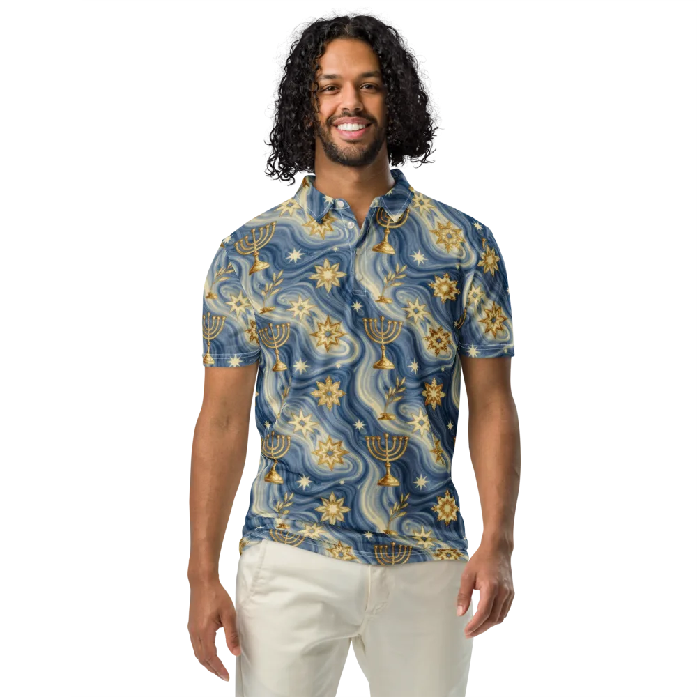 Sapphire Sabbath on Men's Slim Fit Polo Shirt — Front