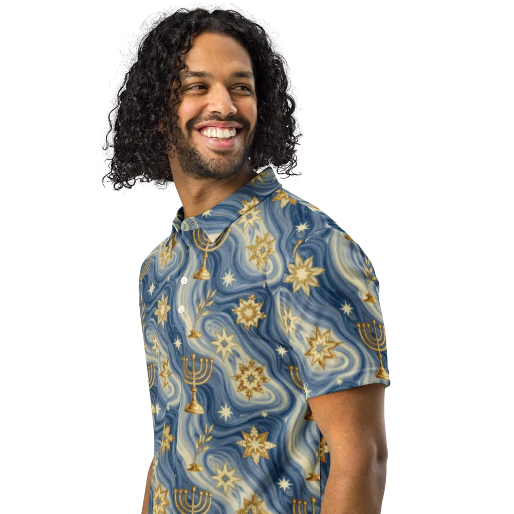 Sapphire Sabbath on Men's Slim Fit Polo Shirt — Left Front
