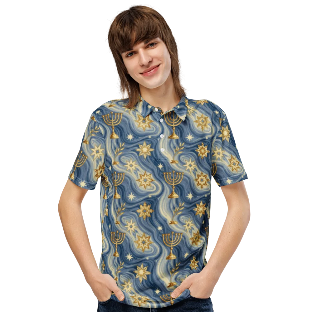 Sapphire Sabbath on Men's Slim Fit Polo Shirt — Front