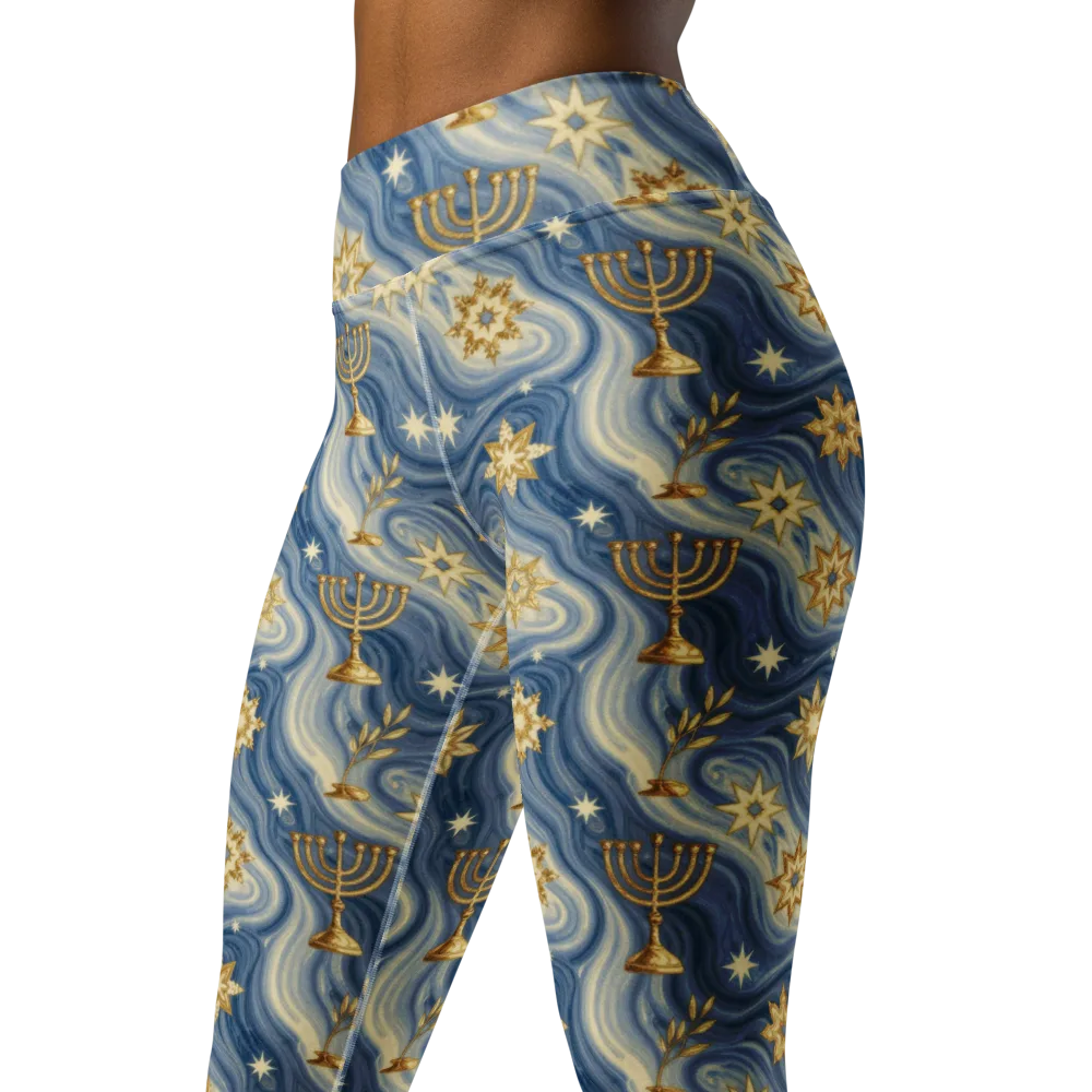 Sapphire Sabbath on Yoga Leggings — Left Front