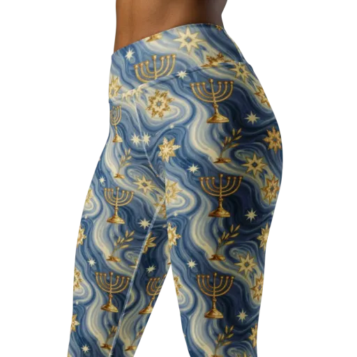 Sapphire Sabbath on a Yoga Leggings