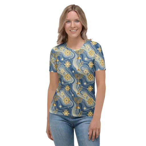 Sapphire Sabbath on a Women's Crew Neck T-Shirt