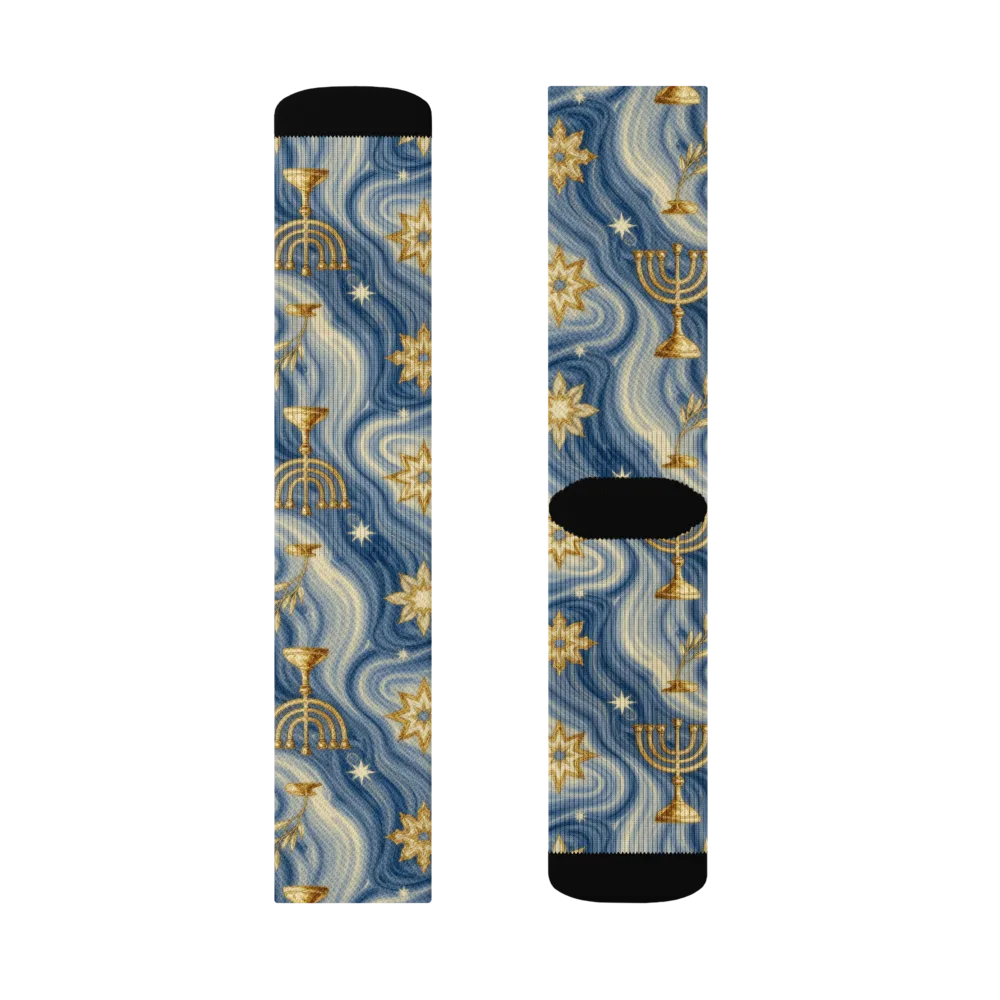 Sapphire Sabbath on Socks — Left Sock