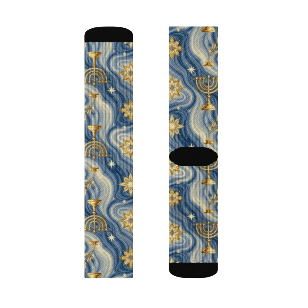 Sapphire Sabbath on Socks — Right Sock