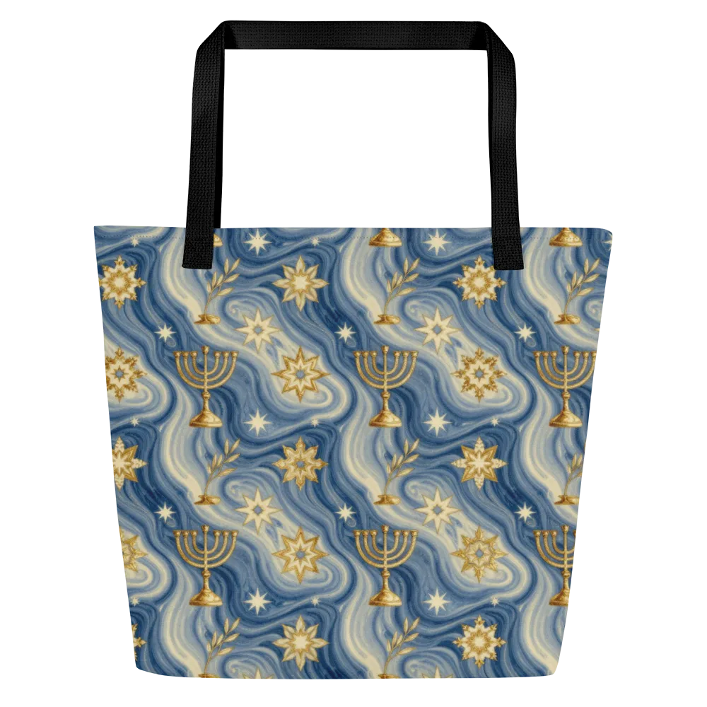 Sapphire Sabbath on Large Tote Bag W/ Pocket — Front