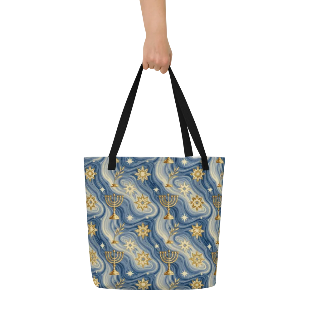 Sapphire Sabbath on Large Tote Bag W/ Pocket — Front