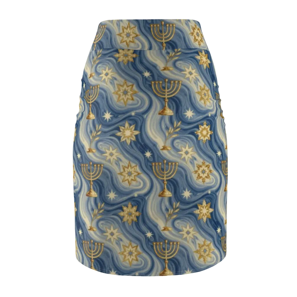 Sapphire Sabbath on Pencil Skirt — Back