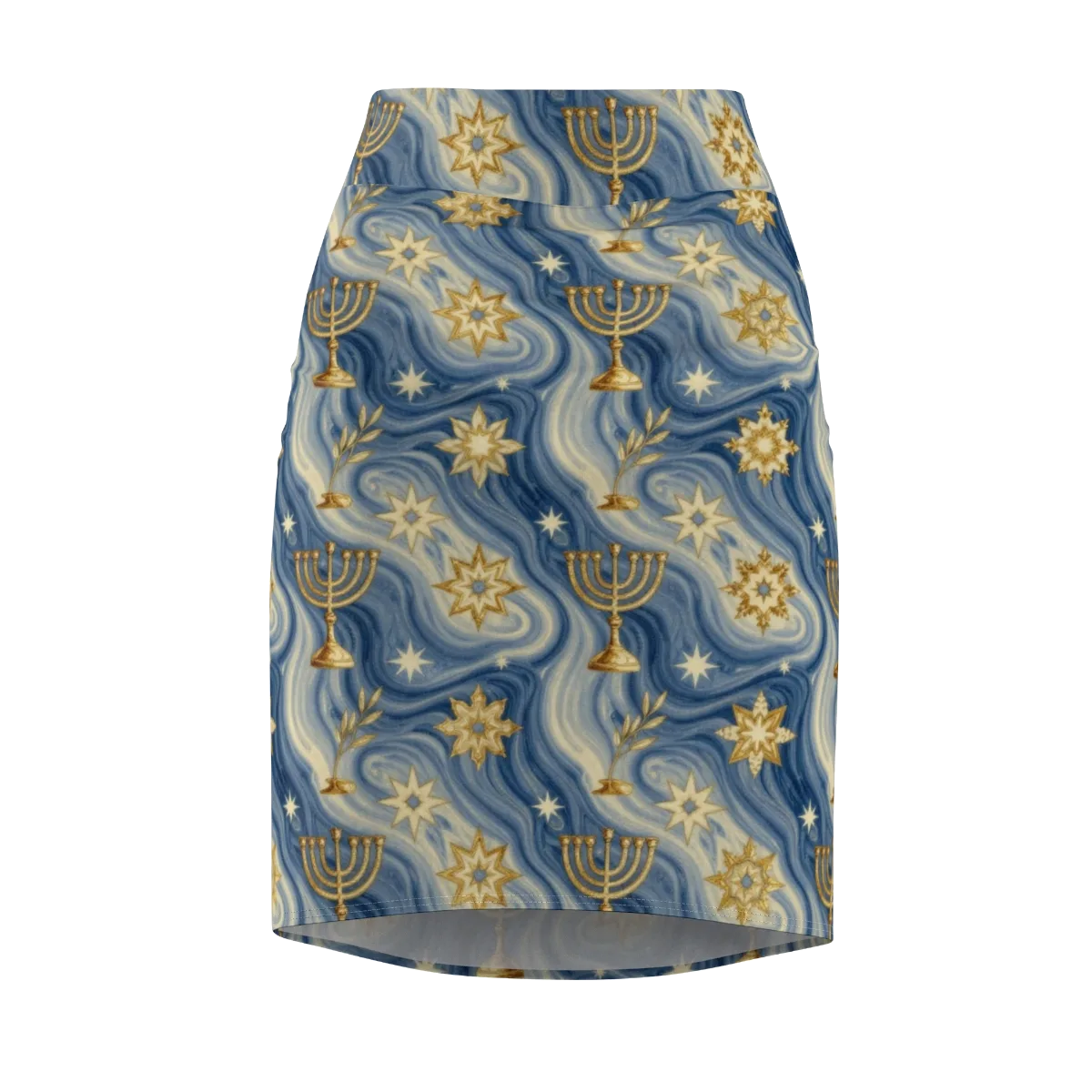 Sapphire Sabbath on Pencil Skirt — Front