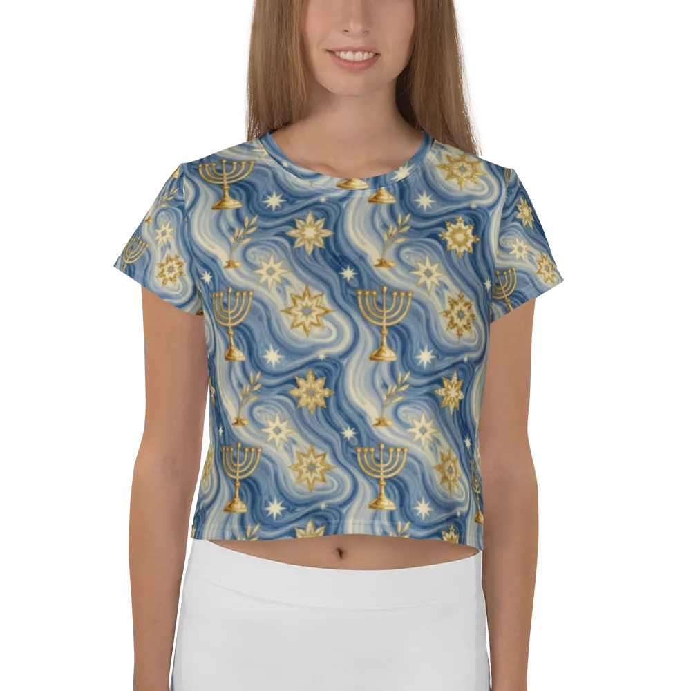 Sapphire Sabbath on Crop Tee — Front