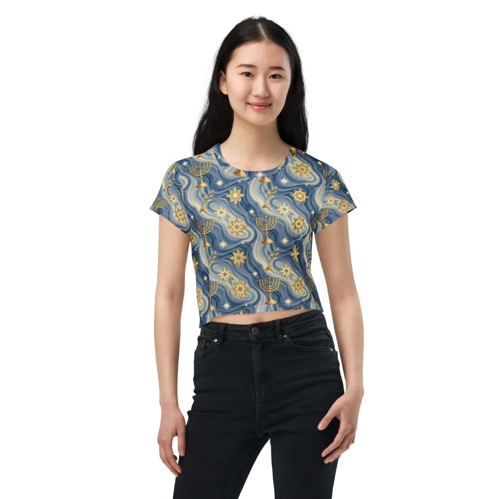 Sapphire Sabbath on Crop Tee — Front