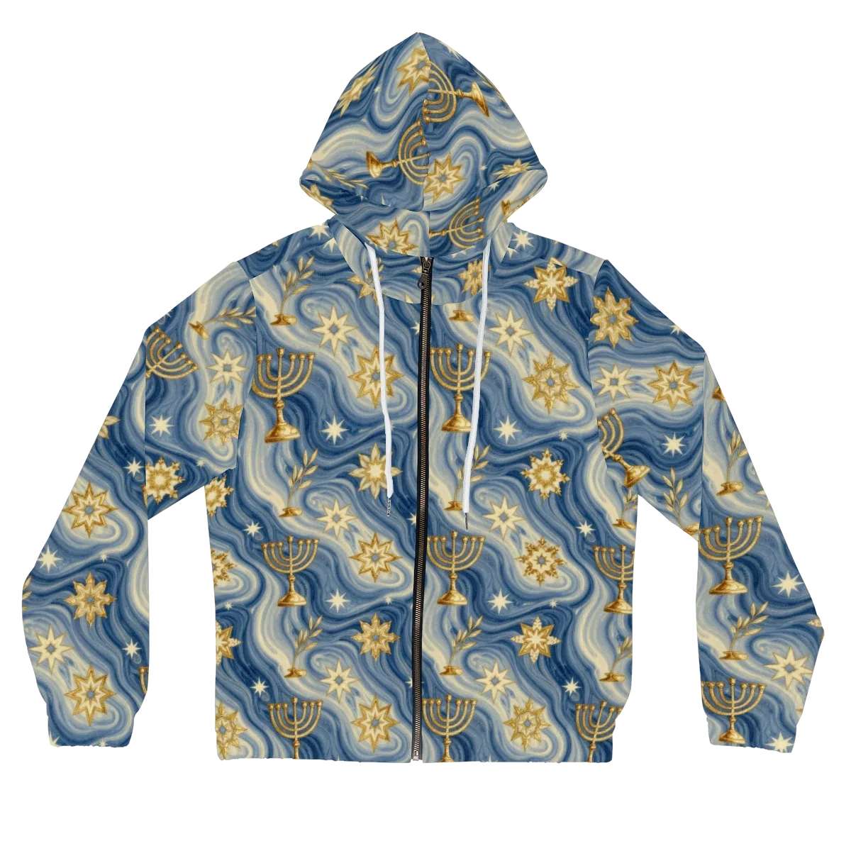 Sapphire Sabbath on Women's Full-Zip Hoodie — Front