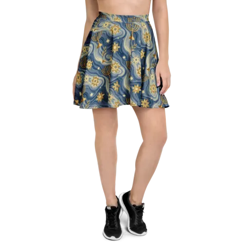 Sapphire Sabbath on a Skater Skirt