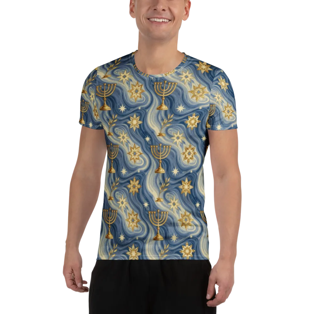 Sapphire Sabbath on Men's Athletic T-Shirt — Front