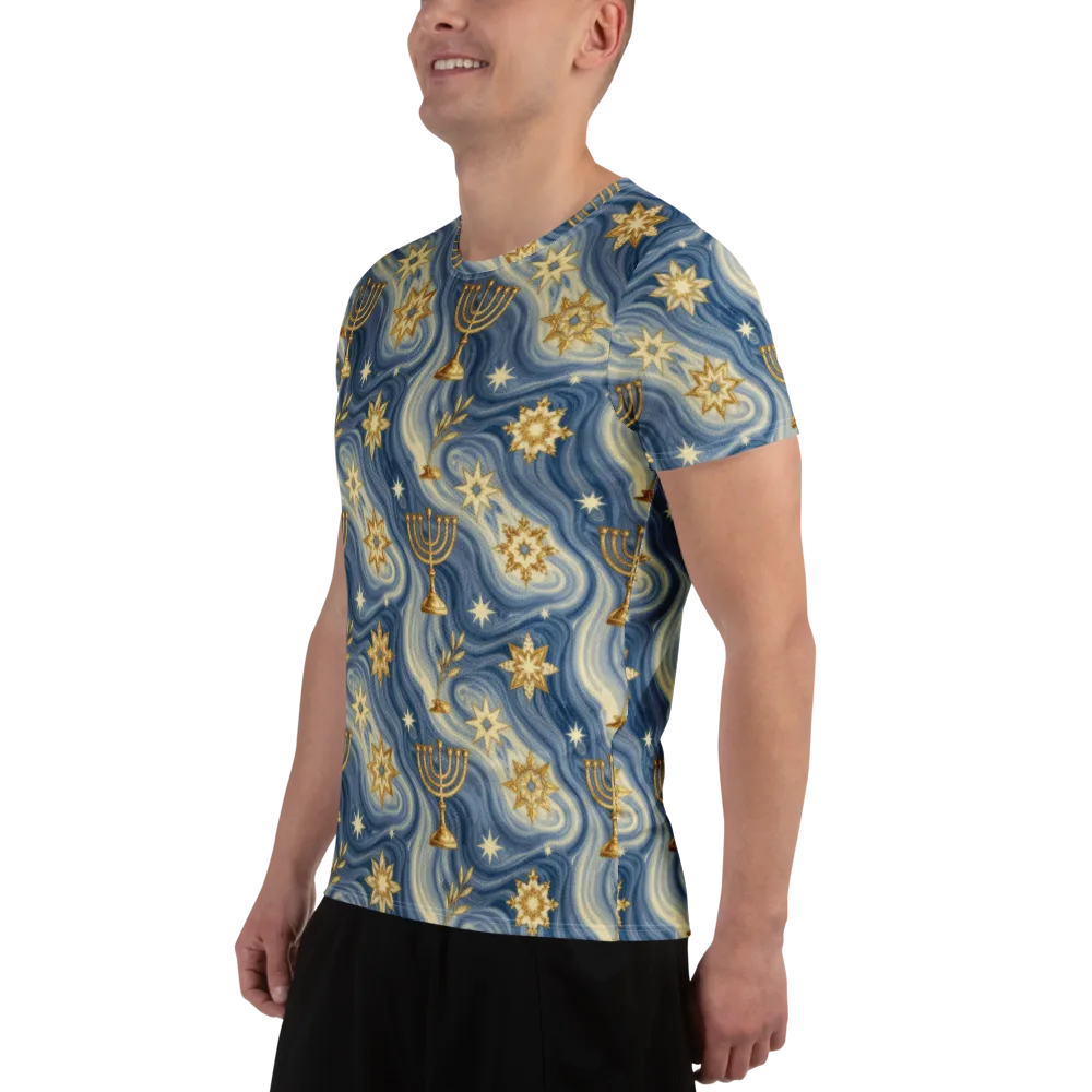 Sapphire Sabbath on Men's Athletic T-Shirt — Left