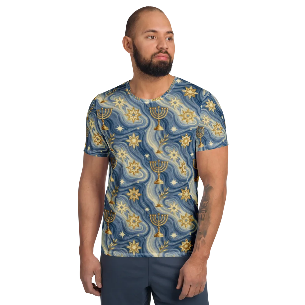 Sapphire Sabbath on Men's Athletic T-Shirt — Front