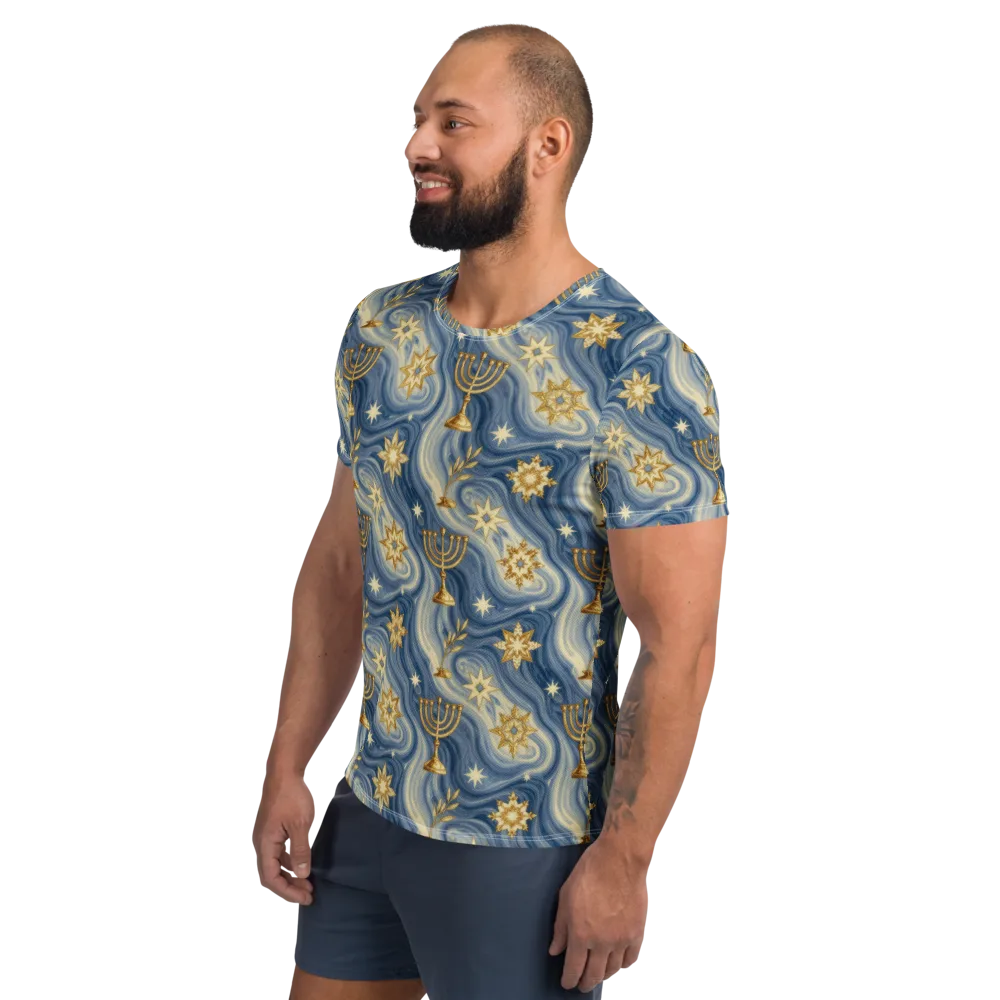 Sapphire Sabbath on Men's Athletic T-Shirt — Left
