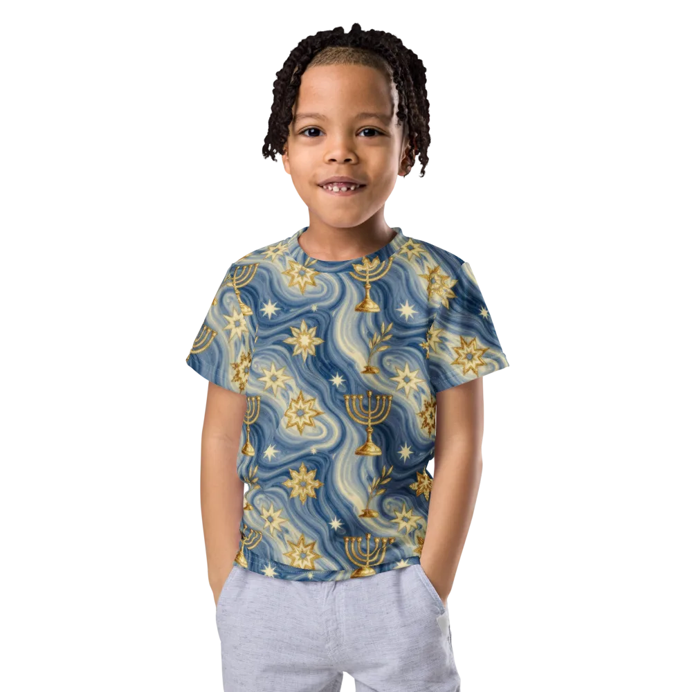 Sapphire Sabbath on Kids Crew Neck T-Shirt — Front