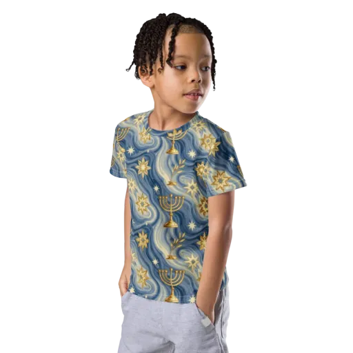 Sapphire Sabbath on a Kids Crew Neck T-Shirt