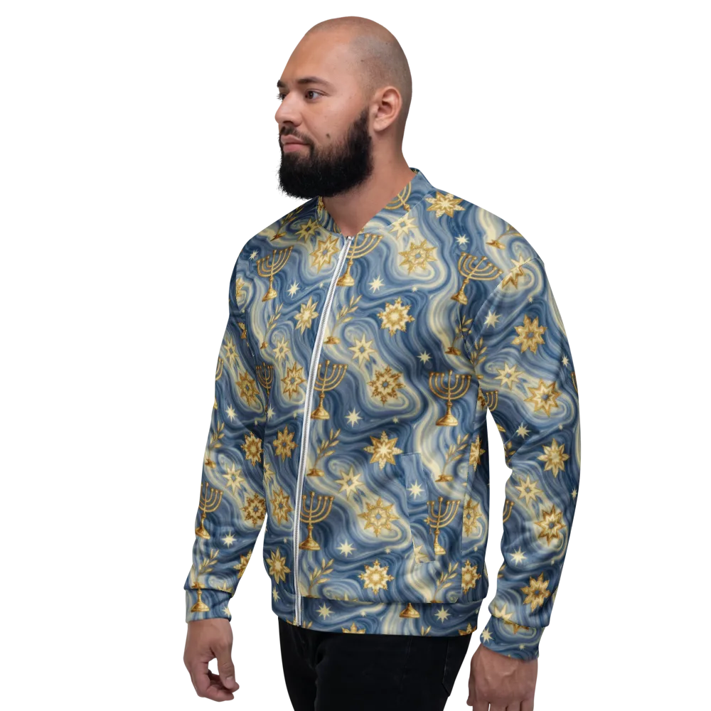 Sapphire Sabbath on Bomber Jacket — Left