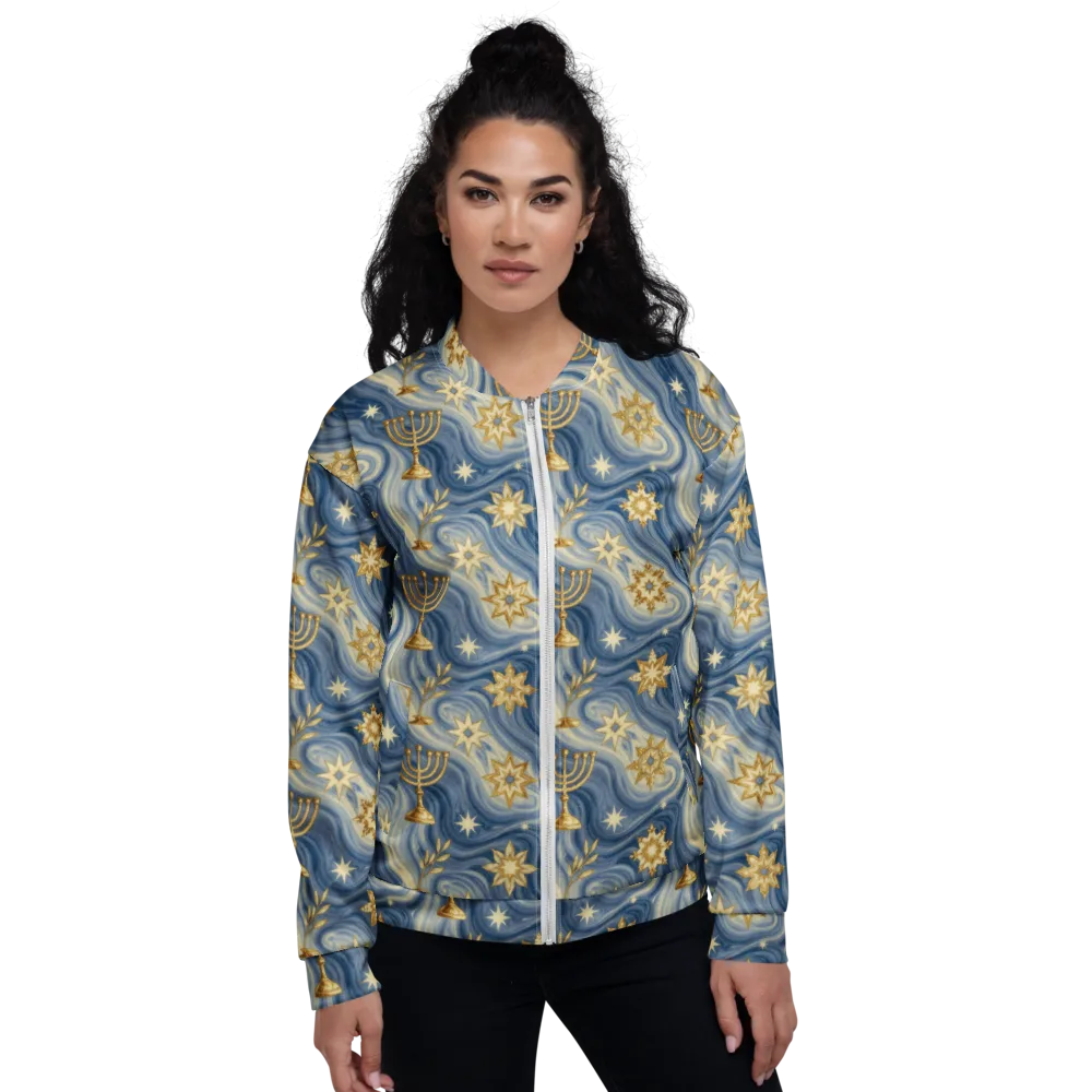 Sapphire Sabbath on Bomber Jacket — Front