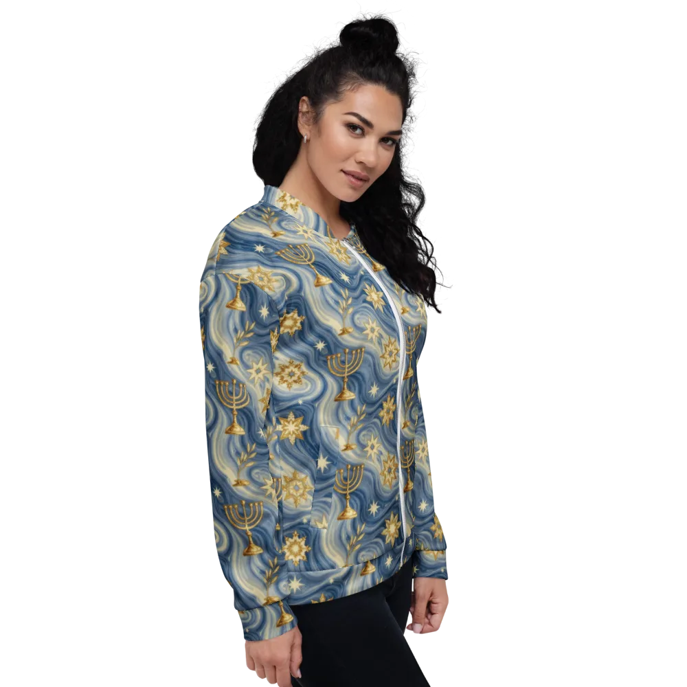 Sapphire Sabbath on Bomber Jacket — Right