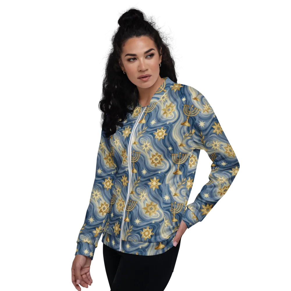 Sapphire Sabbath on Bomber Jacket — Left