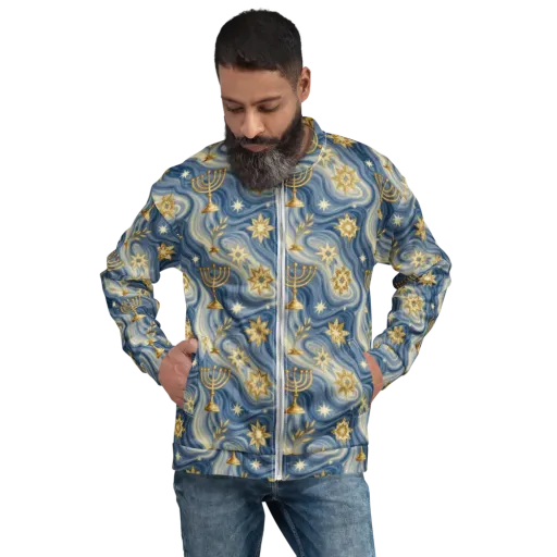 Sapphire Sabbath on a Bomber Jacket