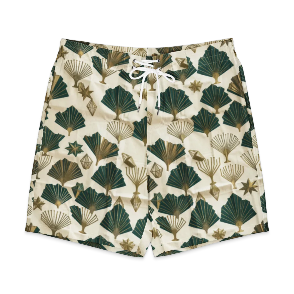 Deco Palmistry on Men's Board Shorts — Front