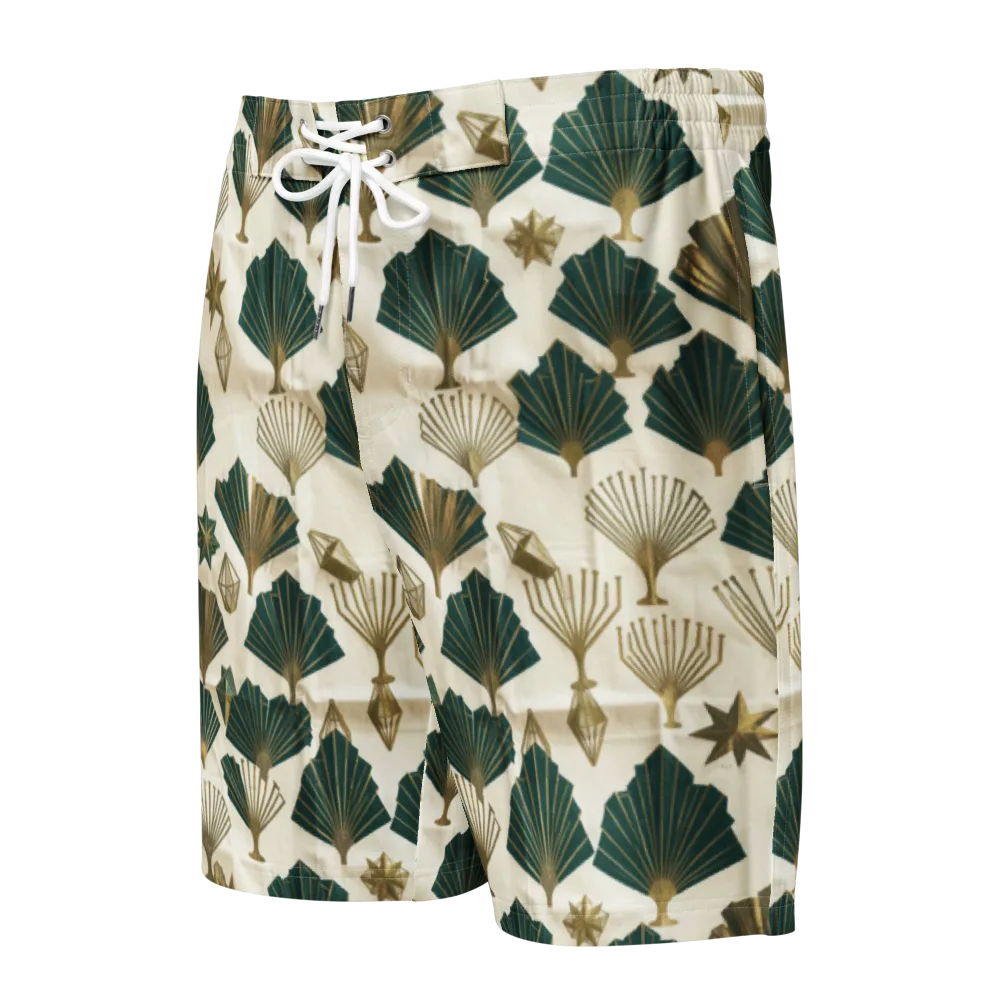 Deco Palmistry on Men's Board Shorts — Front