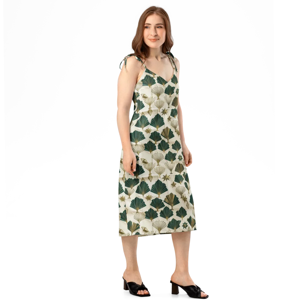 Deco Palmistry on Slip Dress — Right Front