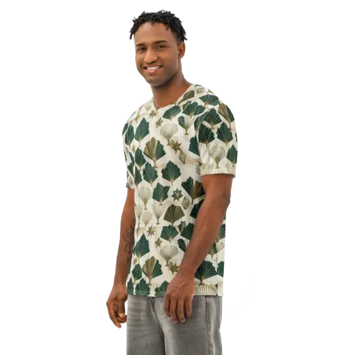 Deco Palmistry on a Men's Cotton Crew Neck T-Shirt