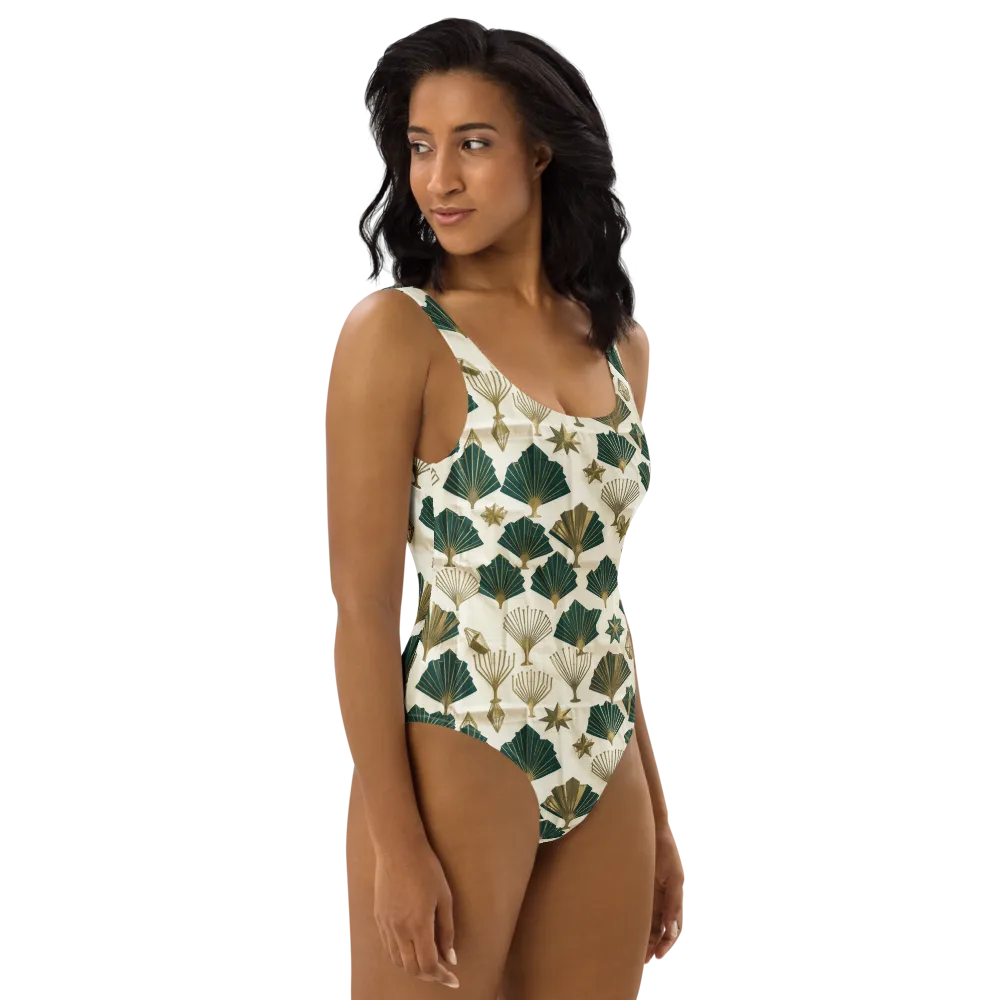 Deco Palmistry on One-Piece Swimsuit — Right