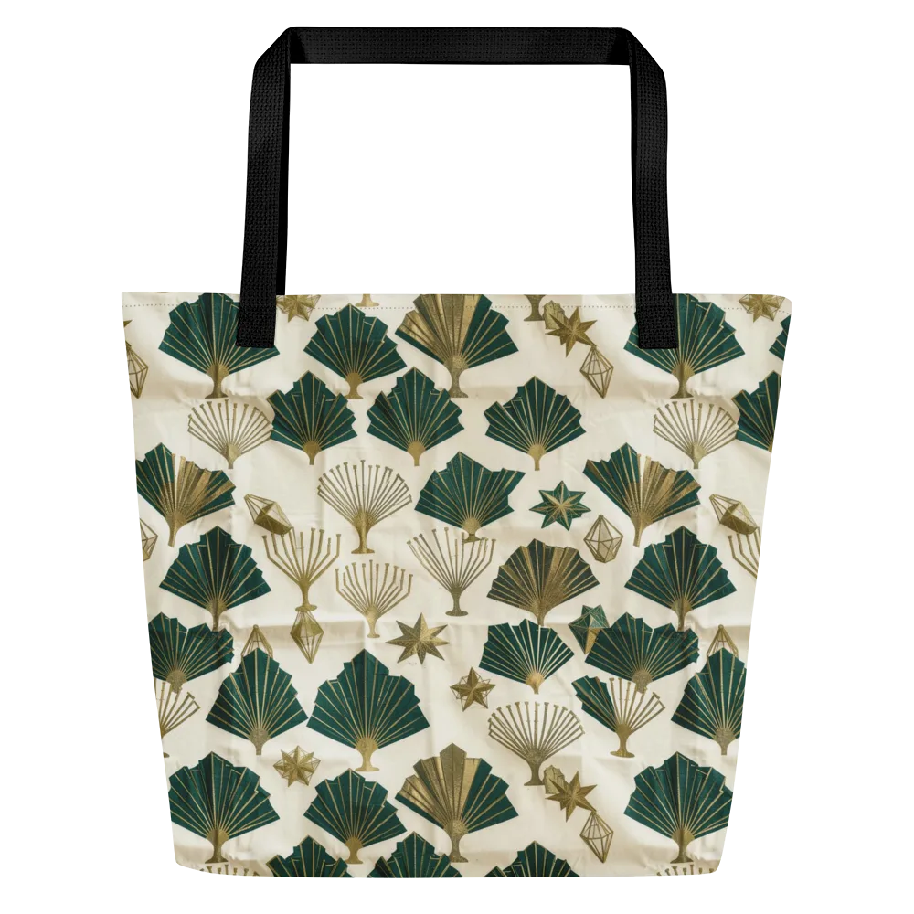 Deco Palmistry on Large Tote Bag W/ Pocket — Front