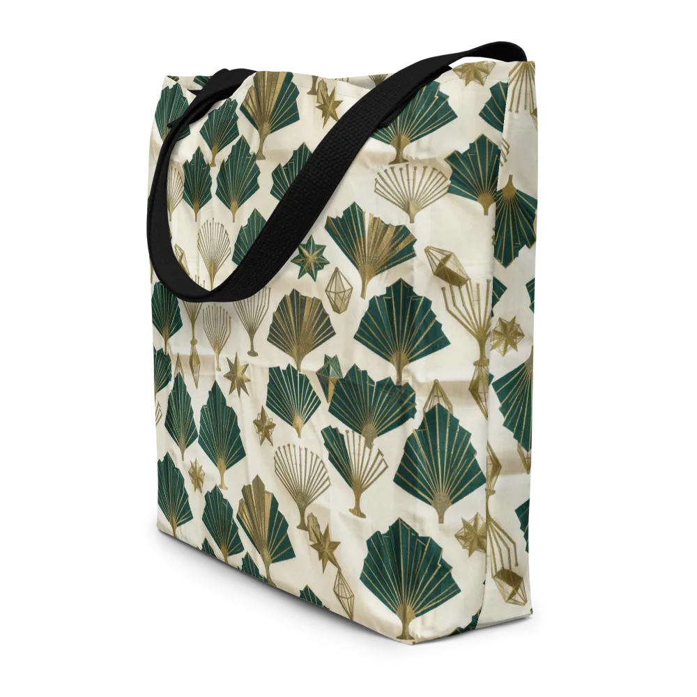 Deco Palmistry on Large Tote Bag W/ Pocket — Front