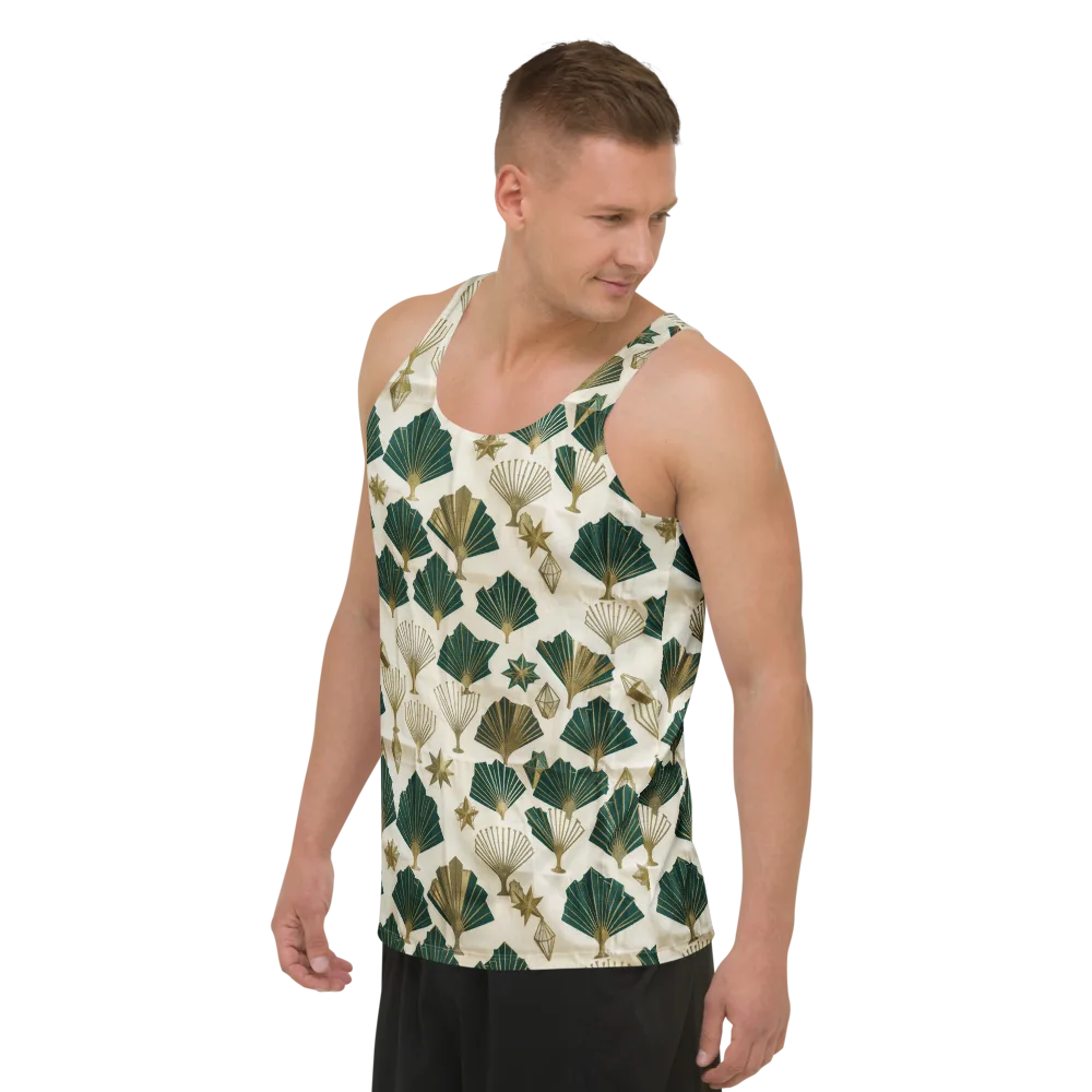 Deco Palmistry on Men's Tank Top — Left Front
