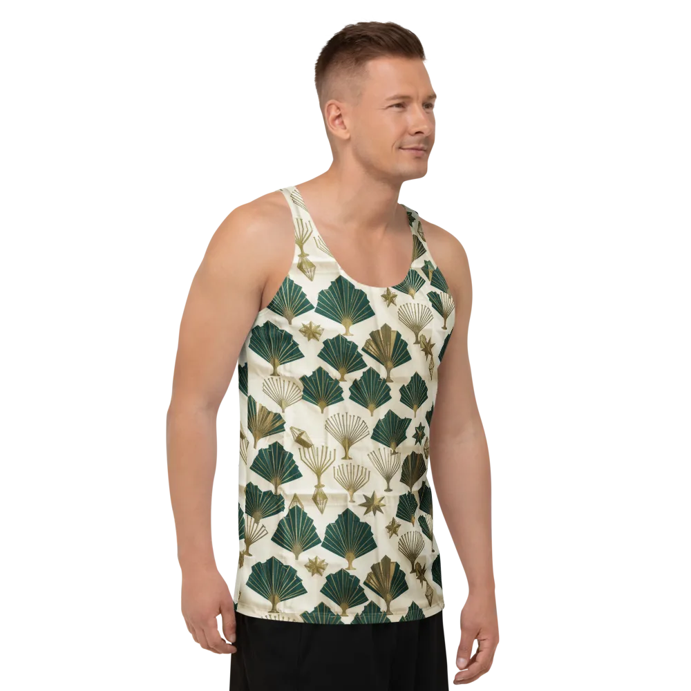 Deco Palmistry on Men's Tank Top — Right Front