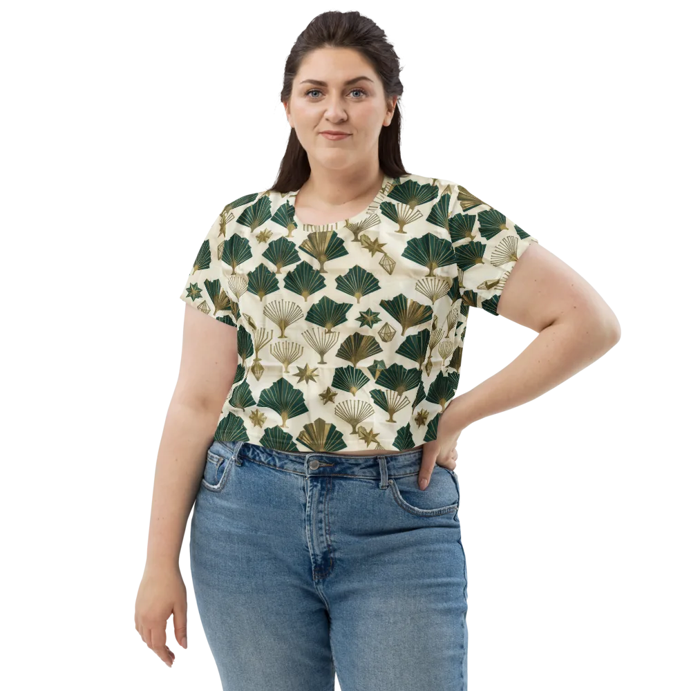 Deco Palmistry on Crop Tee — Front