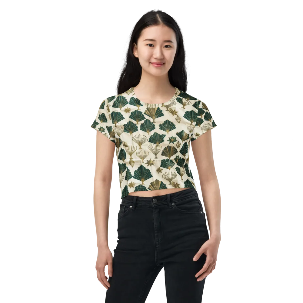Deco Palmistry on Crop Tee — Front