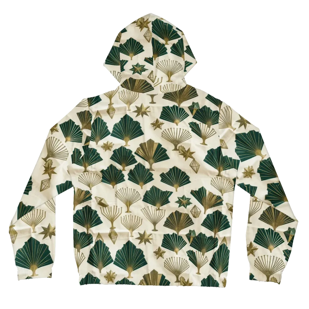 Deco Palmistry on Women's Full-Zip Hoodie — Back
