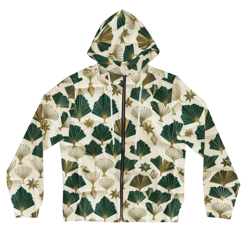 Deco Palmistry on a Women's Full-Zip Hoodie