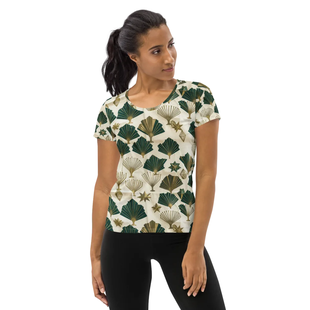 Deco Palmistry on Women's Athletic T-Shirt — Front
